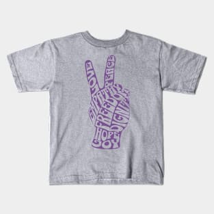 Peace and love hand sign Kids T-Shirt